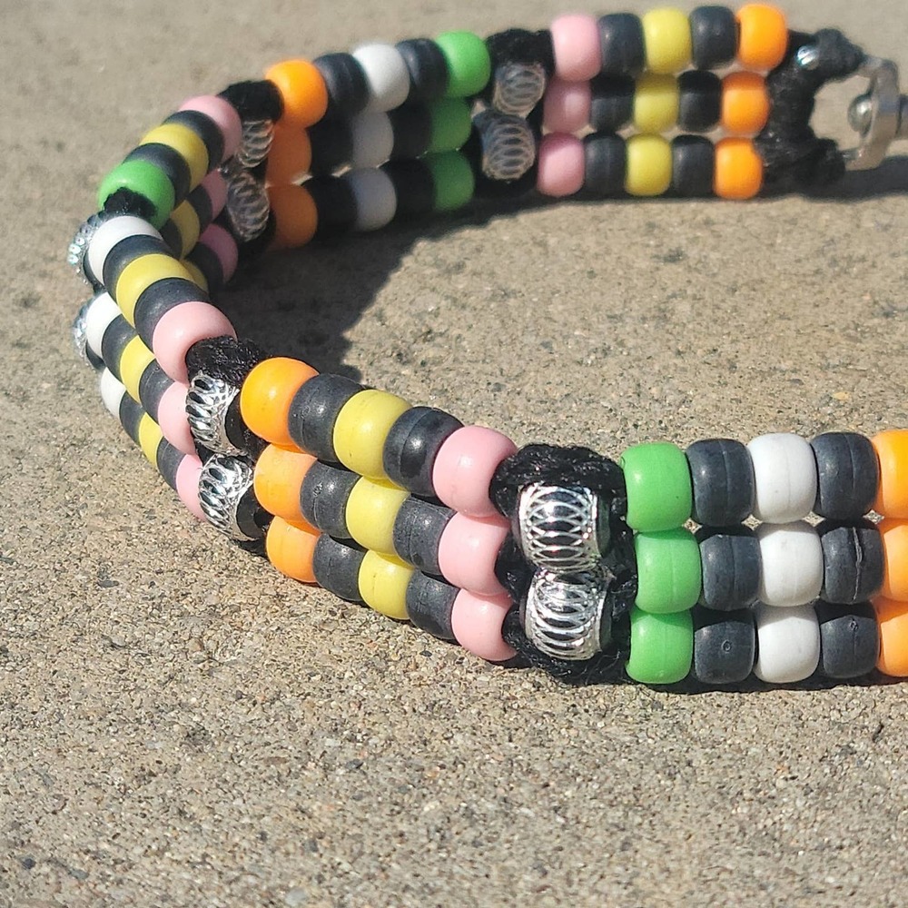 Custom Handmade Beaded Dog Collar - Picture 3 of 4